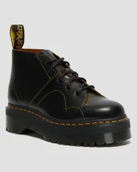 Dr.Martens Church Quad Plateau Stiefel, Leder in Schwarz Schwarz