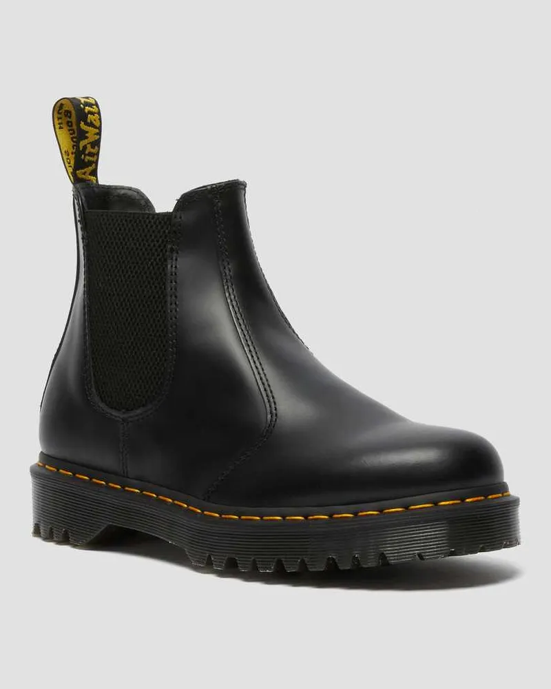 Dr.Martens 2976 Bex Glatte Chelsea Stiefel, Leder Schuhe in Schwarz, Größe Schwarz