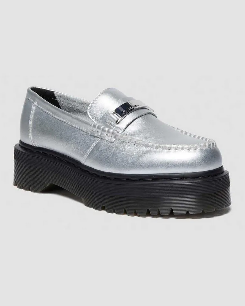 Dr.Martens Penton II Quad Leder Loafer in Metallic, Größe Metallic