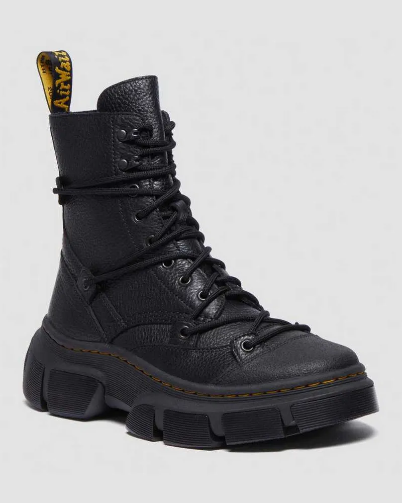 Dr.Martens Dmxl Leder 8-Ösen Stiefel in Schwarz, Größe Schwarz