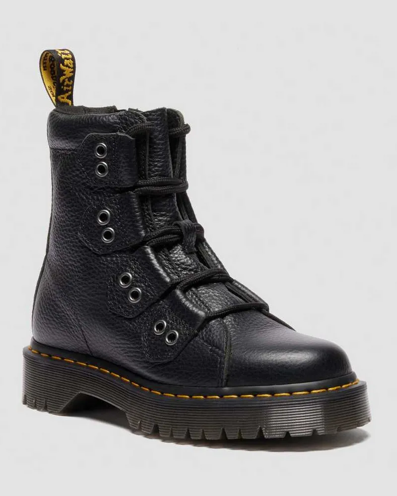 Dr.Martens 1460 Bex Weiche Leder Schnürstiefel in Schwarz, Größe Schwarz