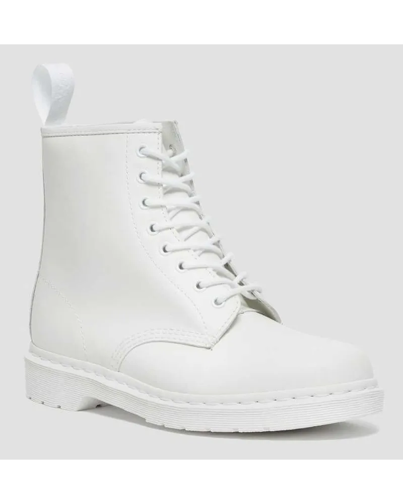 Dr.Martens 1460 Mono Glatt, Leder Stiefel in Weiß Weiß