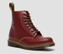 Vintage 1460 Quilon Leder Stiefeletten in Rot, Größe