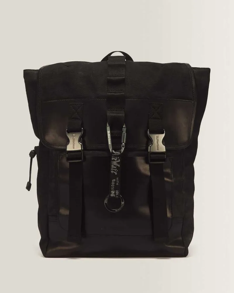 Dr.Martens Utility Waxed Canvas Rucksack in Schwarz Schwarz