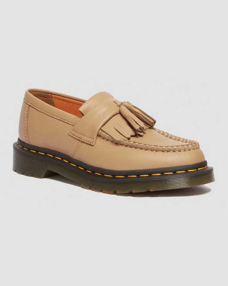 Dr.Martens Adrian Virginia Leder Tassel Loafer in Bräunen/Braun, Größe Bräunen