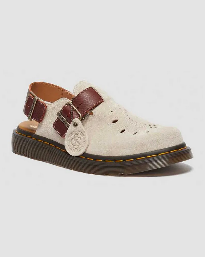 Dr.Martens Jorge Leder & Wildleder Mules in Braun, Größe Braun