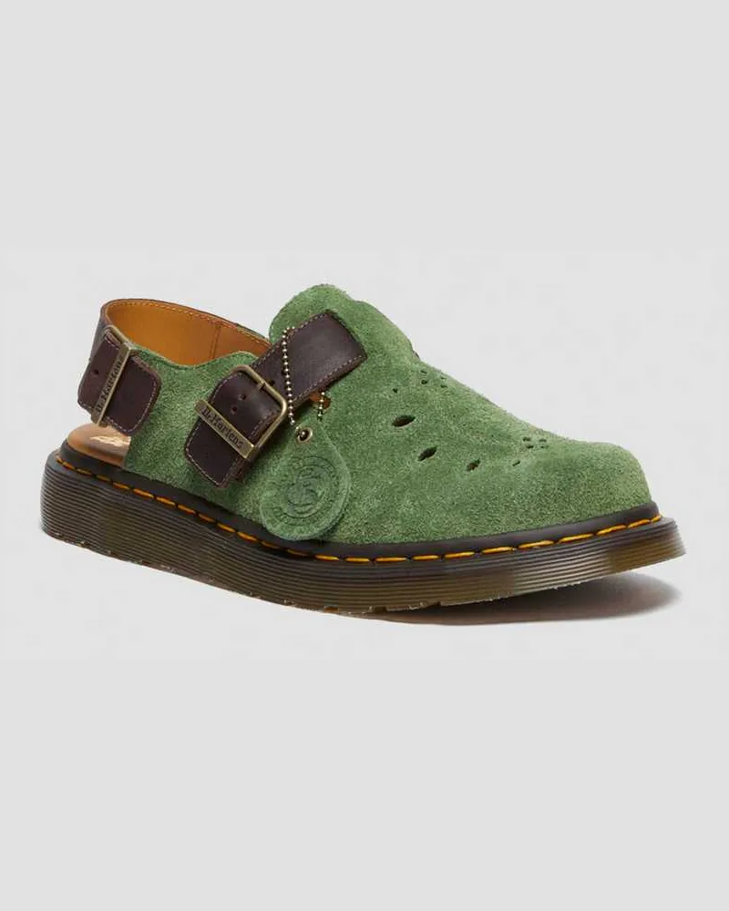Dr.Martens Jorge Leder & Wildleder Mules in Braun, Größe Braun