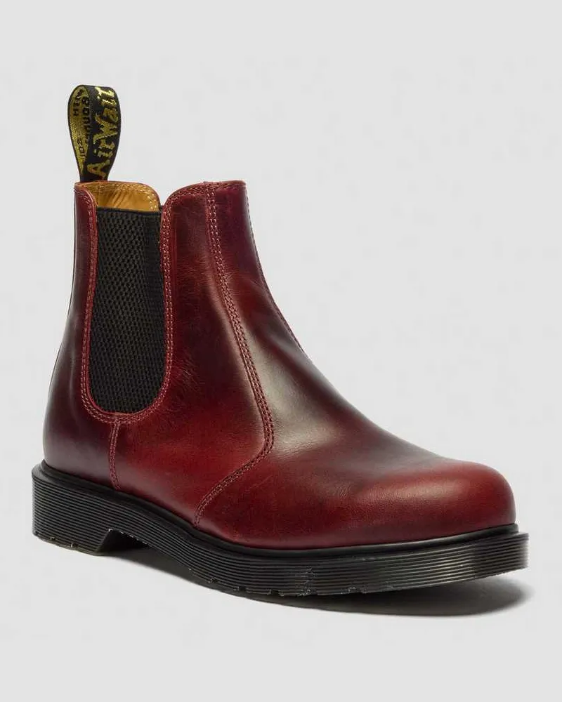 Dr.Martens 2976 Classic Calf Leder Chelsea Stiefel Schuhe in Rot, Größe Rot