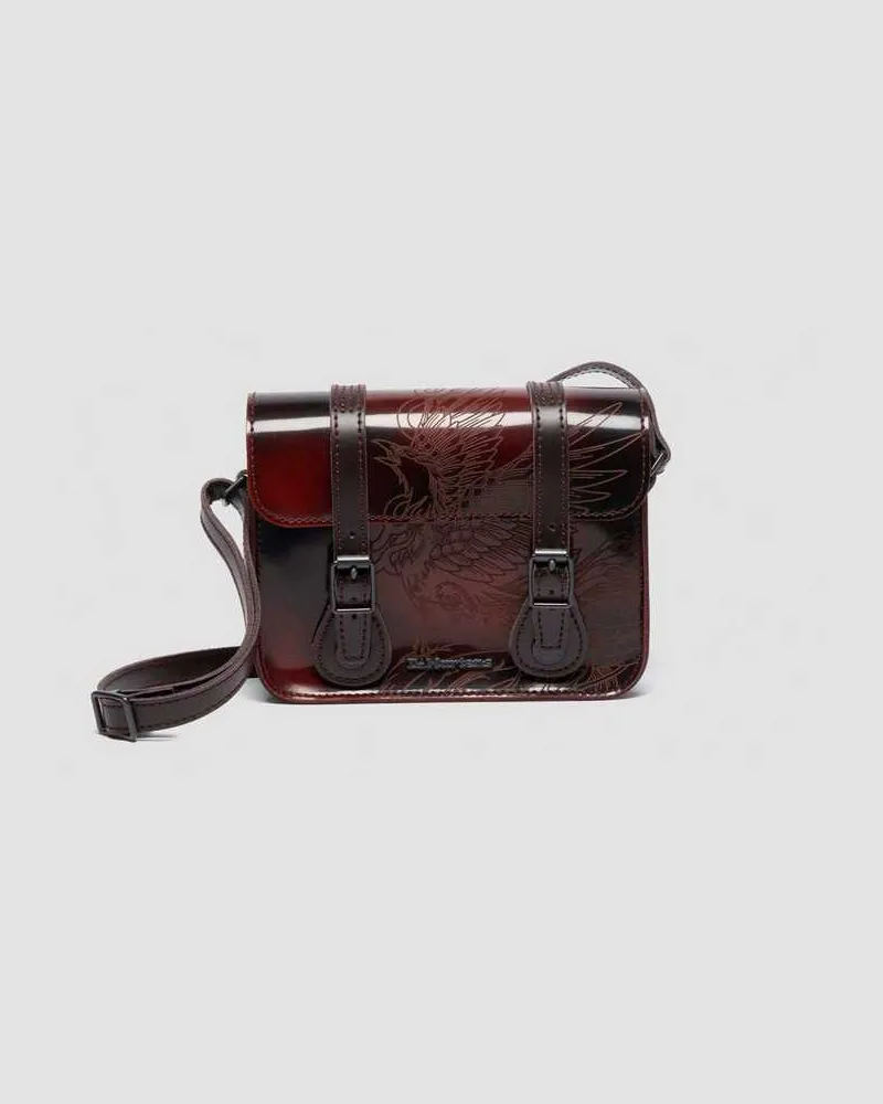 Dr.Martens Phoenix Arcadia Leder Umhängetasche 18 Cm in Rot Rot