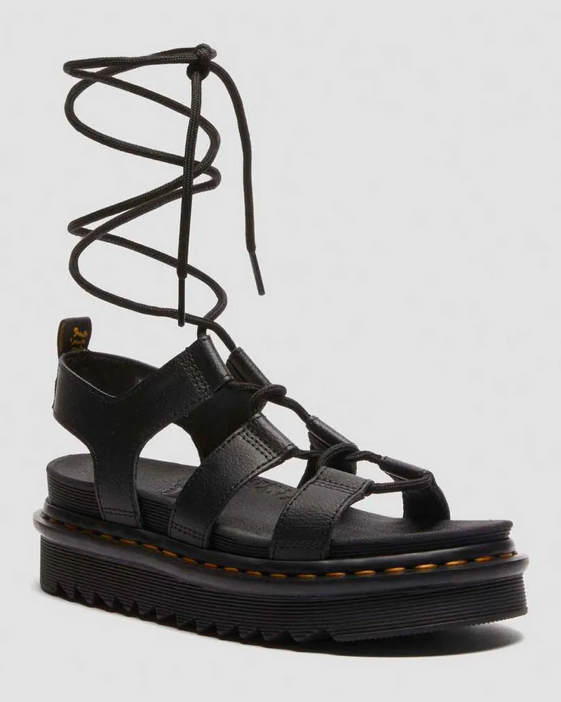 Dr.Martens Nartilla Leder Gladiatorsandalen in Schwarz, Größe Schwarz