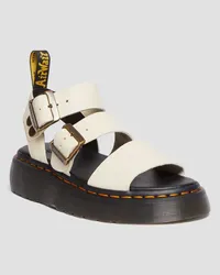 Dr.Martens Gryphon Quad Leder Plattform Sandalen in Creme Creme