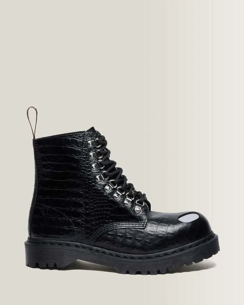 Dr.Martens 1460 Pascal Bex Steel Toe Leder Stiefel in Schwarz, Größe Schwarz