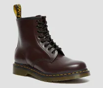 1460 Glattleder Schnürstiefel, in Rot/Violett, Größe