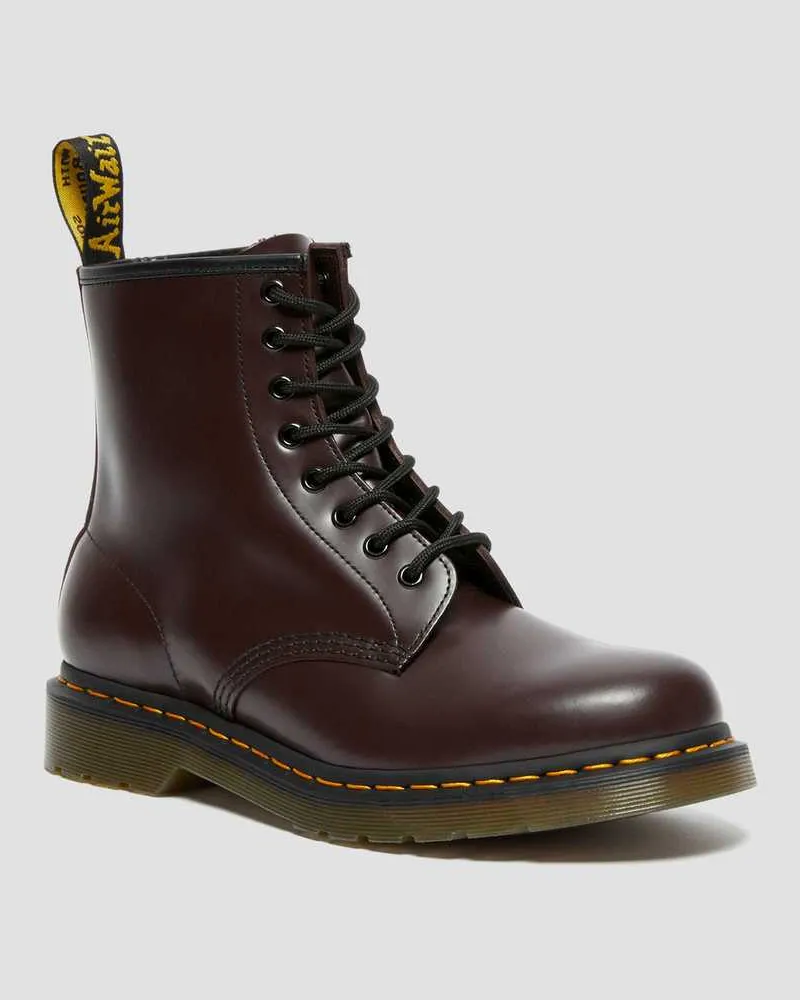 Dr.Martens 1460 Glattleder Schnürstiefel, in Rot/Violett, Größe Rot