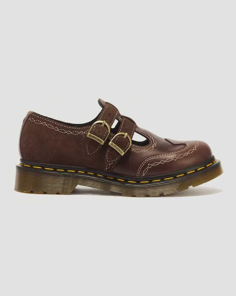 Dr.Martens 8065 Desert Rodeo Leder & Wildleder Mary Jane Schuhe in Braun, Größe Braun