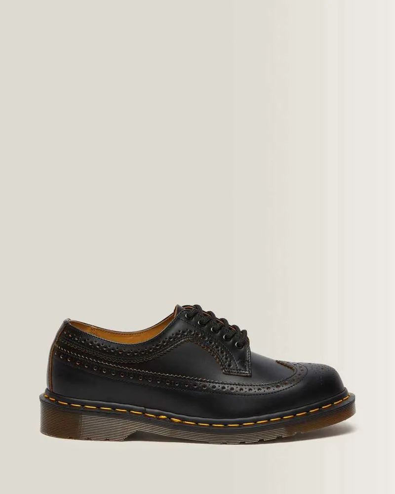Dr.Martens Vintage 3989 Quilon Leder Brogues Schuhe in Schwarz, Größe Schwarz