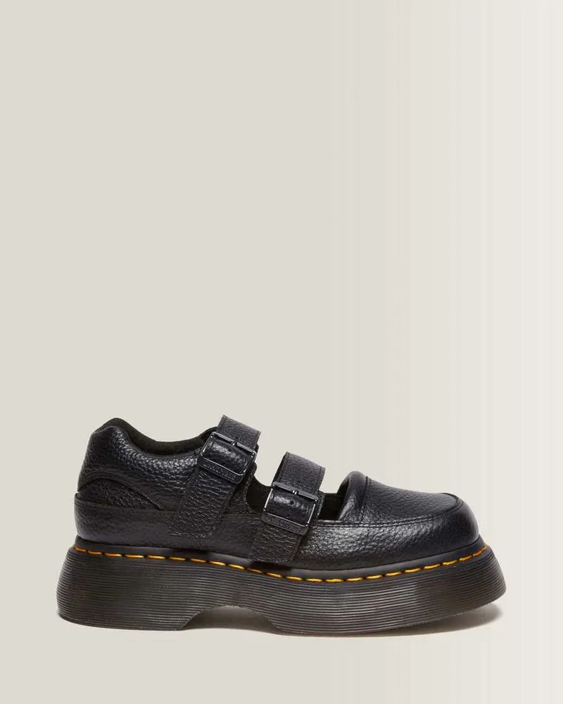 Dr.Martens Buzz Milled Nappa Leder Mary Jane Schuhe in Schwarz, Größe Schwarz