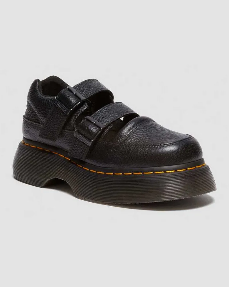 Dr.Martens Buzz Milled Nappa Leder Mary Jane Schuhe in Schwarz, Größe Schwarz