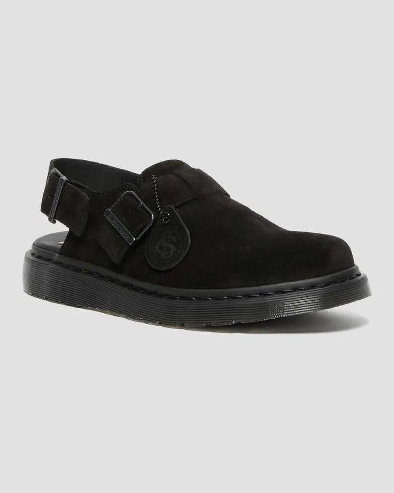 Dr.Martens Jorge Made In England Wildleder Slingback Slip-ons, Sandalen in Schwarz, Größe Schwarz