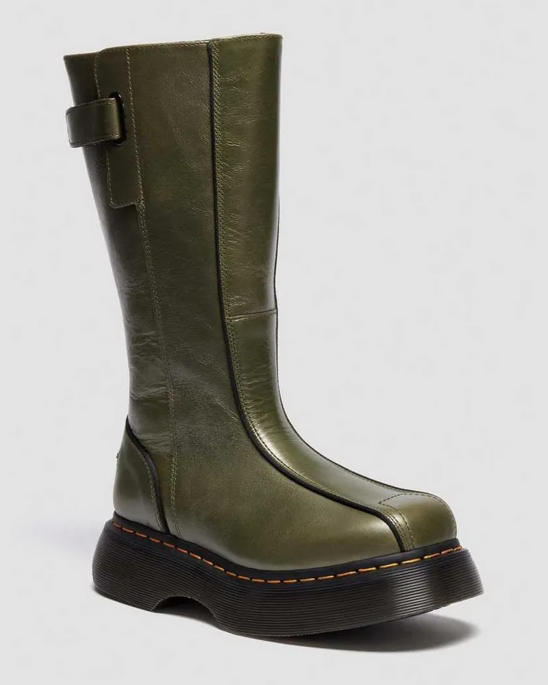 Dr.Martens Buzz Hi Eclipse Leder Stiefel in Grün, Größe Grün
