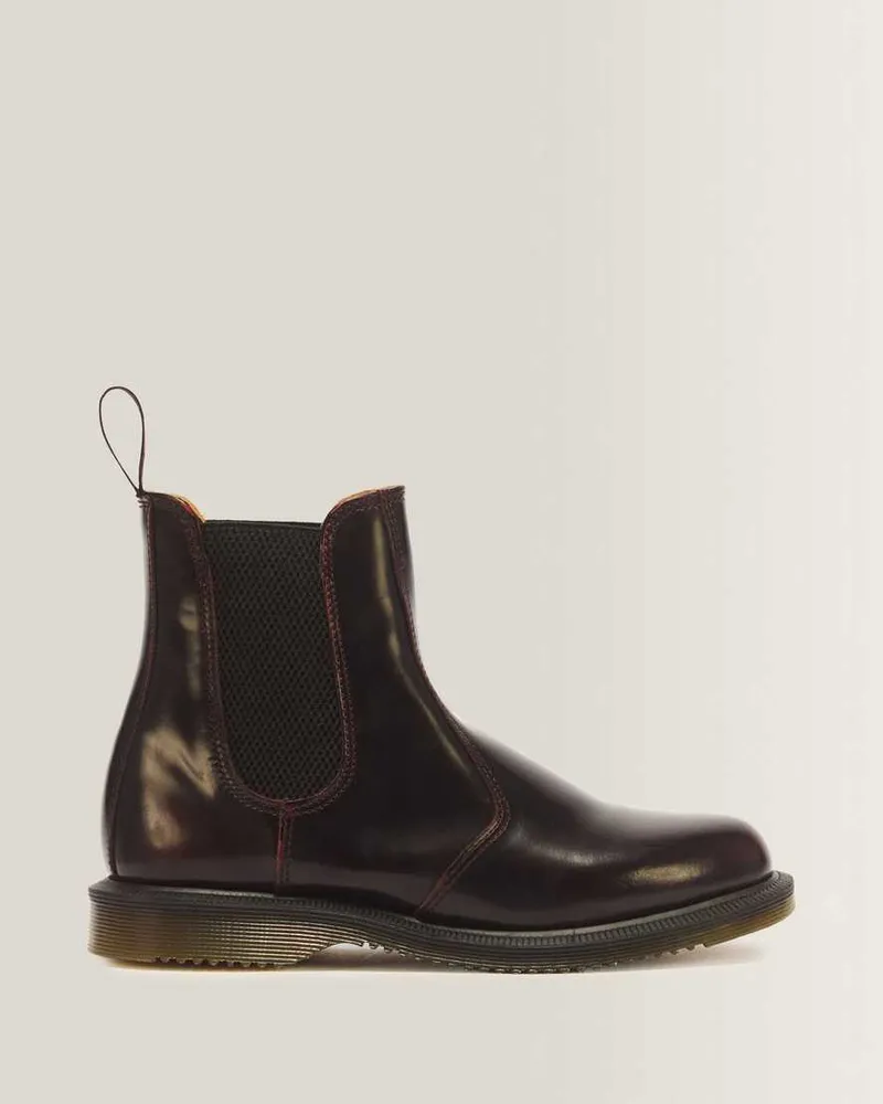 Dr.Martens Flora Arcadia Leder Chelsea Stiefel Schuhe in Rot, Größe Rot