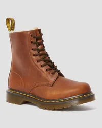 Dr.Martens Leder 1460 Serena Stiefeletten Mit Kunstfellfutter in Braun Braun