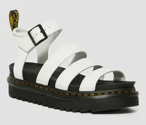 Hydro Blaire Leder Riemen Sandalen in Weiß, Größe