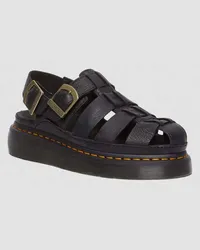 Dr.Martens Wrenlie Leder Fisherman Sandalen in Schwarz Schwarz