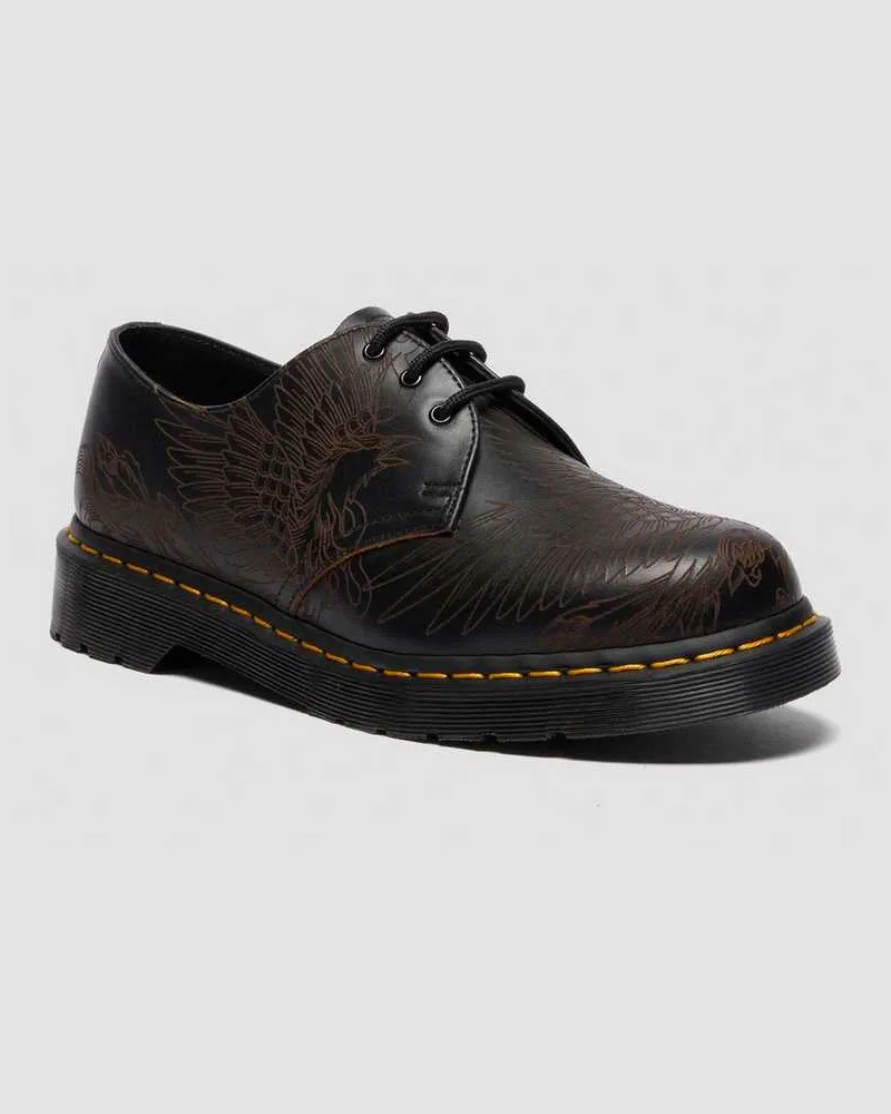 Dr.Martens 1461 Phoenix Vintage Glattleder Schuhe in Schwarz, Größe Schwarz