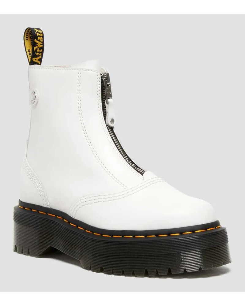 Dr.Martens Nappa Leder Jetta Plateau Stiefel in Weiß Weiß