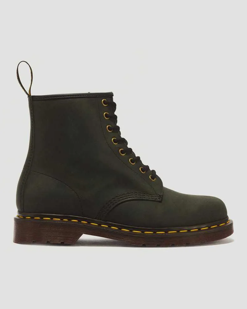Dr.Martens 1460 Crazy Horse Leder Stiefel in Grün, Größe Grün