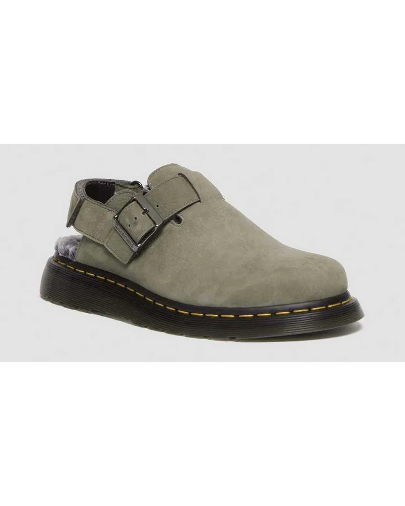 Dr.Martens Jorge II Faux Fur Gefütterte Mules in Grau Grau