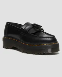 Dr.Martens Adrian Quad Leder Plateau Tassle Loafer in Schwarz Schwarz