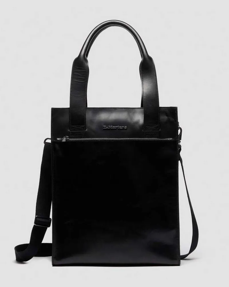 Dr.Martens Leder Tote Bag in Schwarz Schwarz