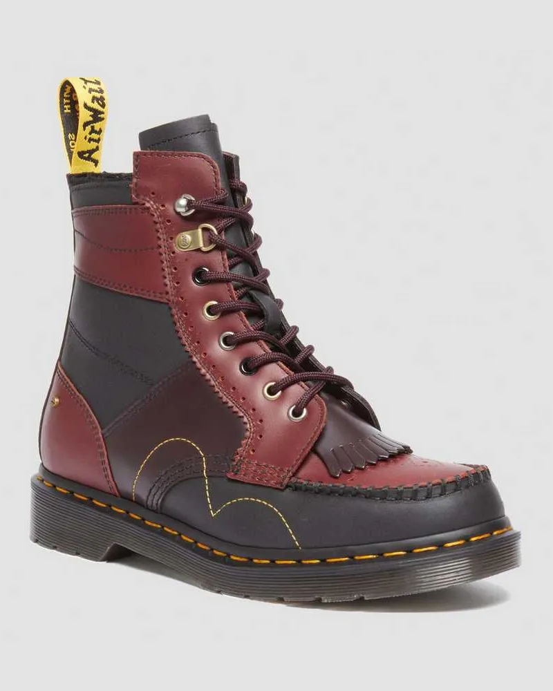 Dr.Martens Glatt Leder 1460 Fused Grease Abruzzo Schnürstiefel in Braun, Größe Braun