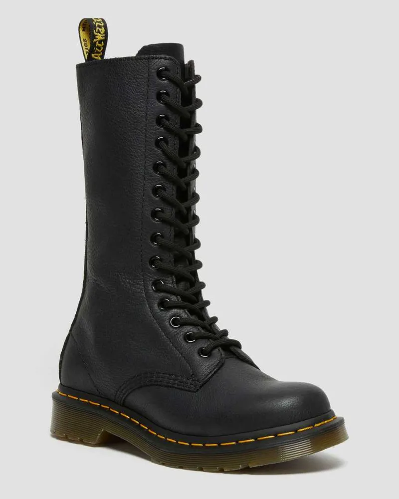 Dr.Martens 1B99 Virginia Leder Hohe Stiefel in Schwarz, Größe Schwarz