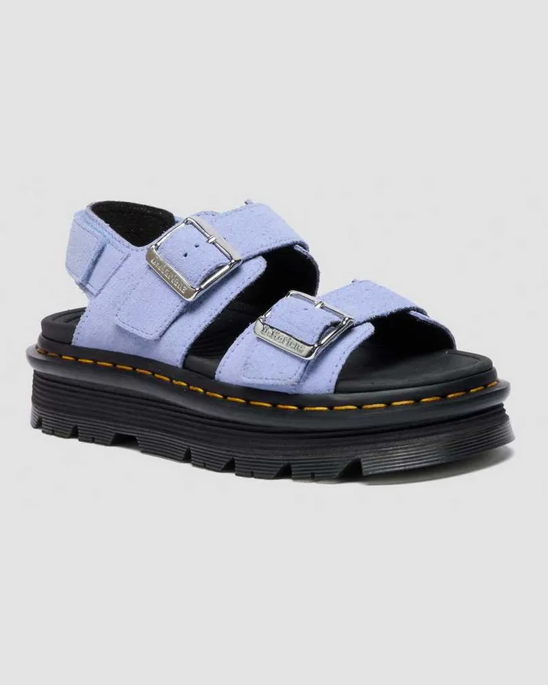 Dr.Martens Suède Zebzag Wildleder Sandalen in Blau, Größe Blau