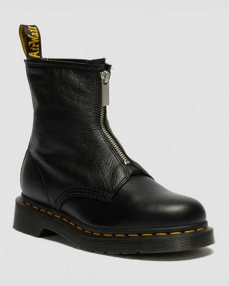 Dr.Martens 1460 Soft Leder Stiefel Mit Reissverschluss in Schwarz, Größe Schwarz