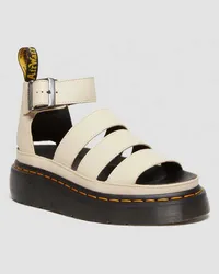 Dr.Martens Clarissa II Pisa Leder Plateau Riemensandalen in Creme Creme