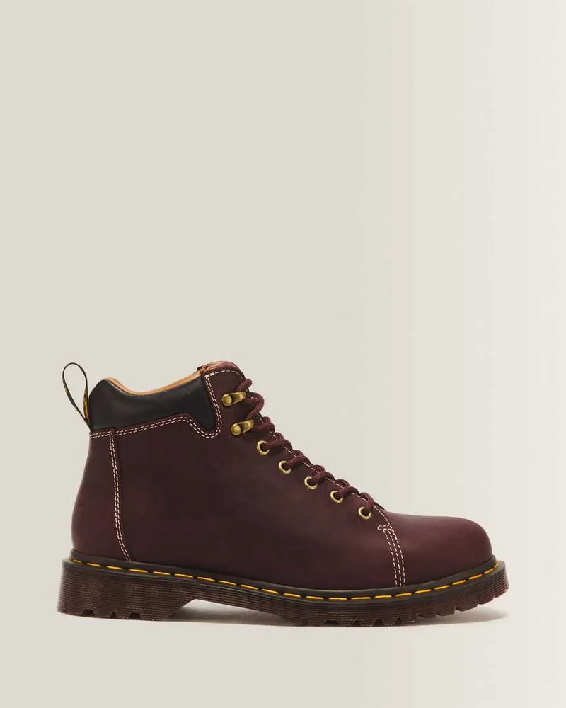 Dr.Martens 939 Hiker 7-Ösen Leder Ankle Stiefel in Braun, Größe Braun