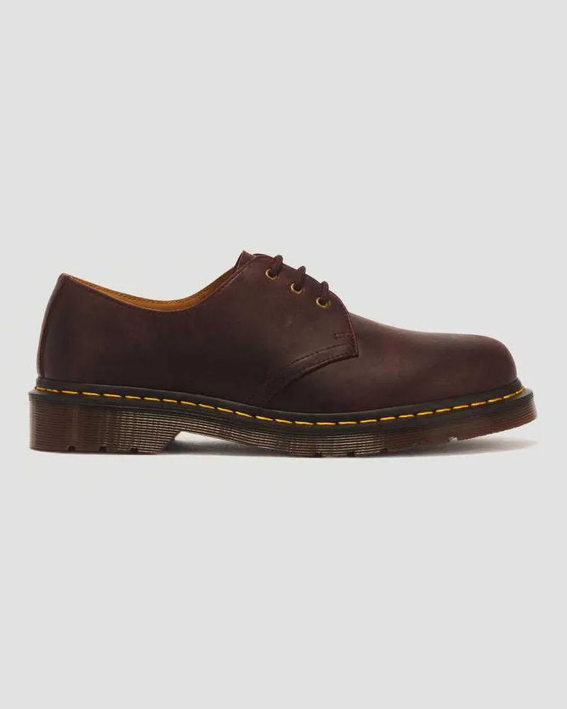 Dr.Martens 1461 3-Ösen Crazy Horse Leder SchnürSchuhe in Rot, Größe Rot