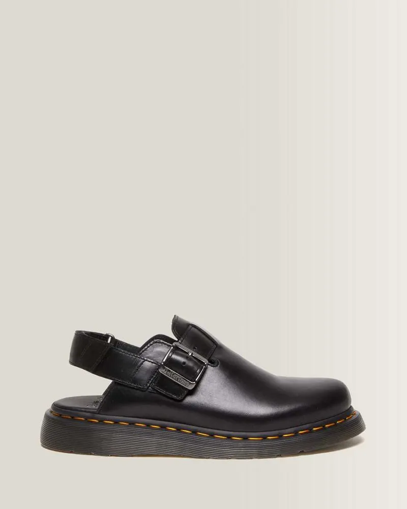 Dr.Martens Jorge II Brando Leder Slingback Mules in Schwarz, Größe Schwarz