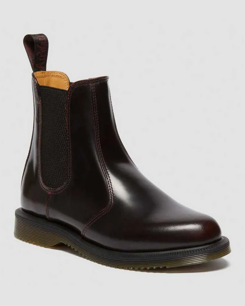 Dr.Martens Flora Arcadia Leder Chelsea Stiefel Schuhe in Rot, Größe Rot