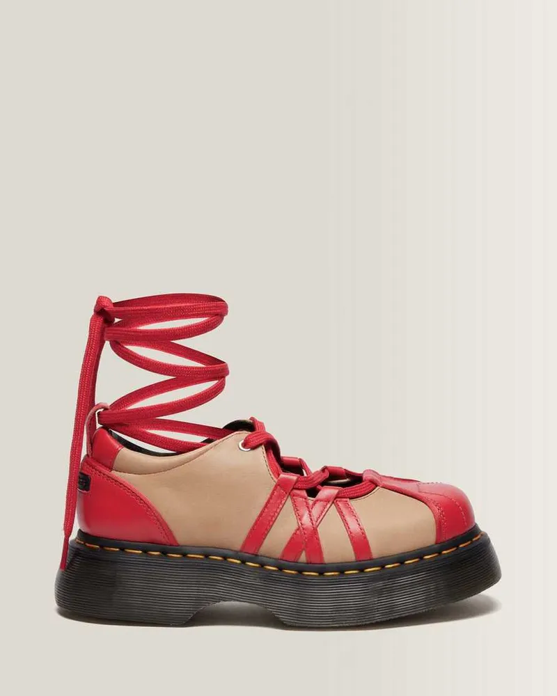 Dr.Martens Buzz Leder Ballerinas Schuhe in Rot, Größe Rot