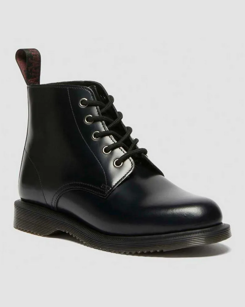 Dr.Martens Emmeline Glattleder Schnürstiefel in Schwarz, Größe Schwarz