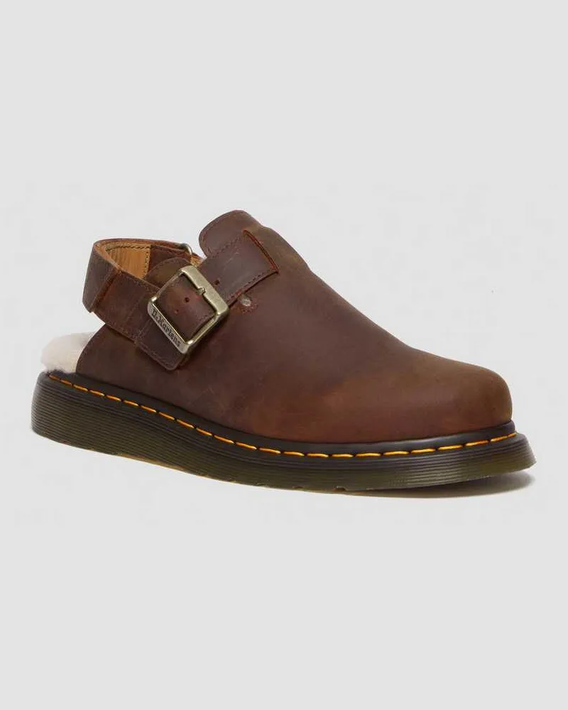 Dr.Martens Jorge II Faux Fur Gefütterte Mules in Bräunen/Braun, Größe Bräunen