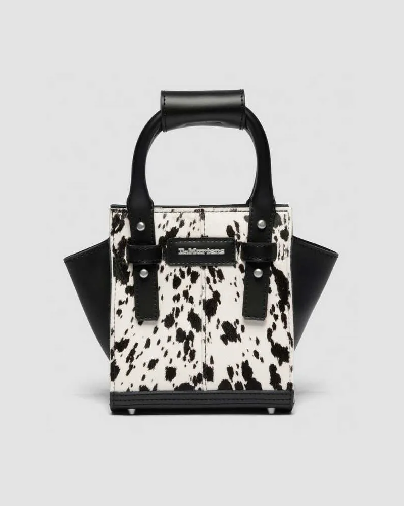 Dr.Martens Extra Kleine Dalmatiner Hair On Leder Tote Bag in Creme Creme