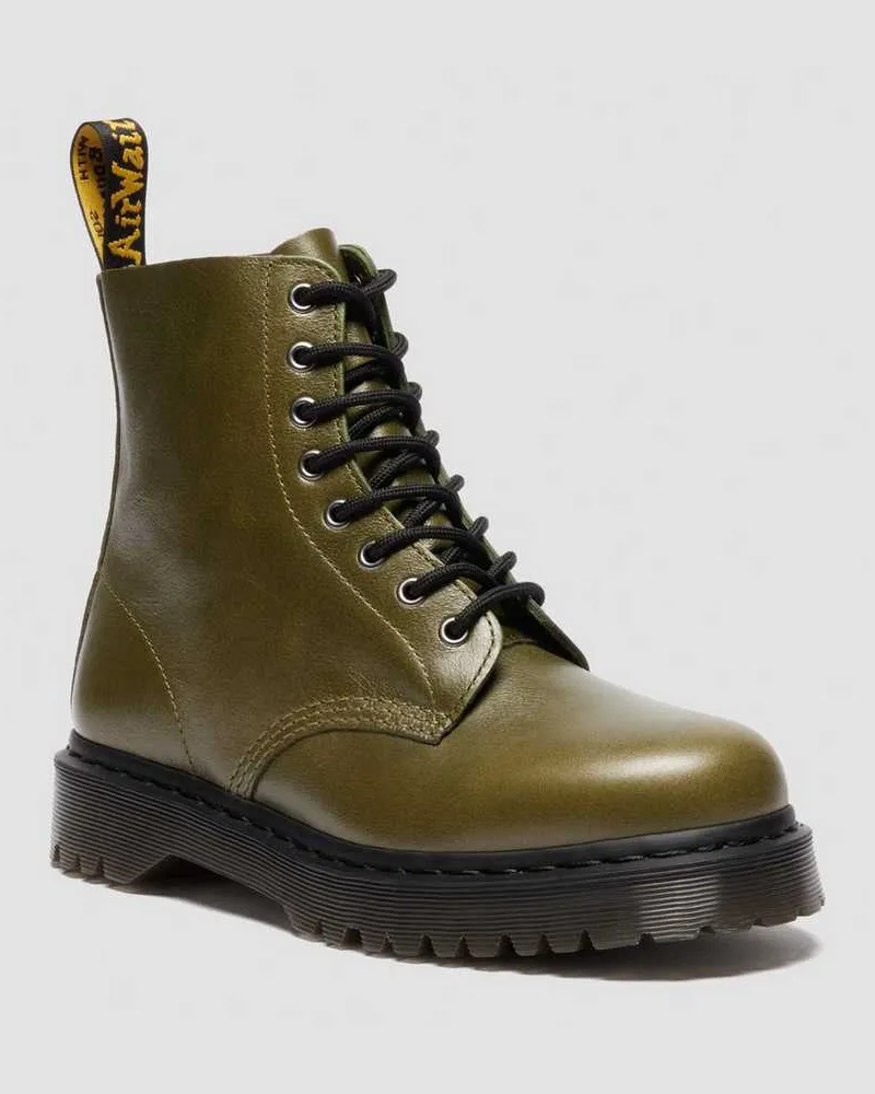 Dr.Martens 1460 Bex Eclipse Soft Leder Stiefel in Grün, Größe Grün
