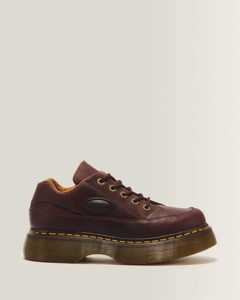 Dr.Martens Buzz 5-Ösen Crazy Horse Leder Schuhe in Rot, Größe Rot