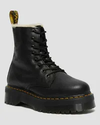 Dr.Martens Jadon Mit Kunstfell Gefütterte Plateau Stiefel, Leder in Schwarz Schwarz